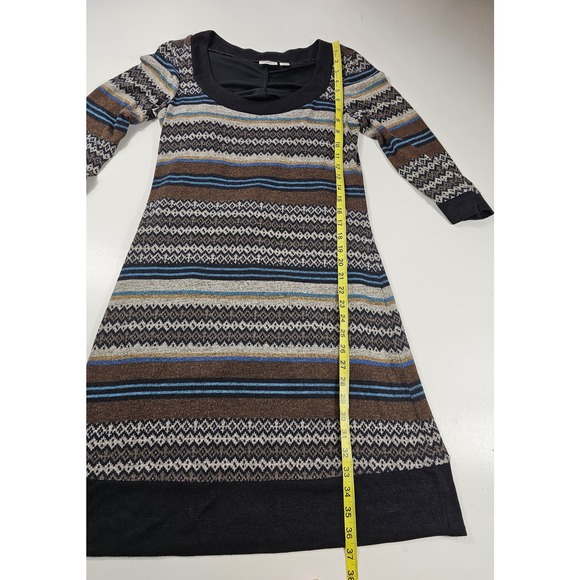 Cato size small lined Aztec themed boho dress half sleeve Midi ^ - Picture 4 of 8